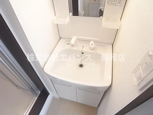 【独立洗面台】 | siro大巌寺 | 朝の支度にも助かる、独立の洗髪洗面化粧台