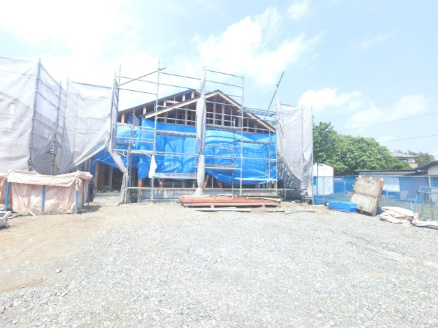 小郡市三沢3期　2号棟の外観|建設途中です