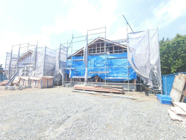 小郡市三沢3期　2号棟の外観|建設途中です