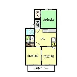 セジュール長谷川 B棟の間取り