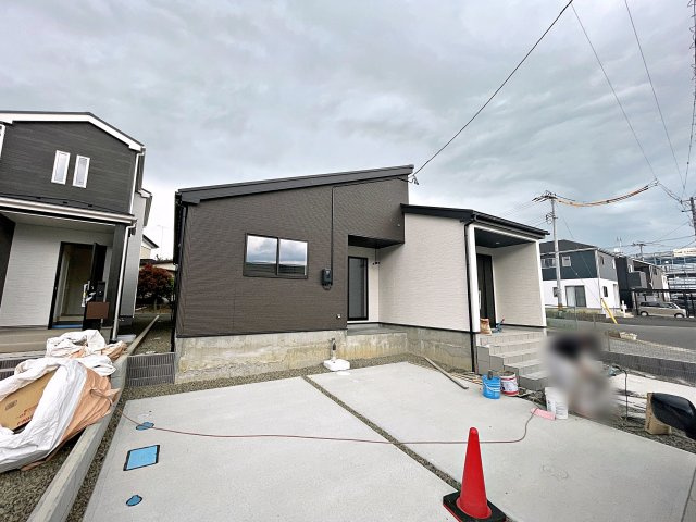 新築戸建・新築建売　郡山市喜久田町字双又　富田小・富田中の外観|人気の平屋建て住宅！お車でのアクセス良好な立地です！