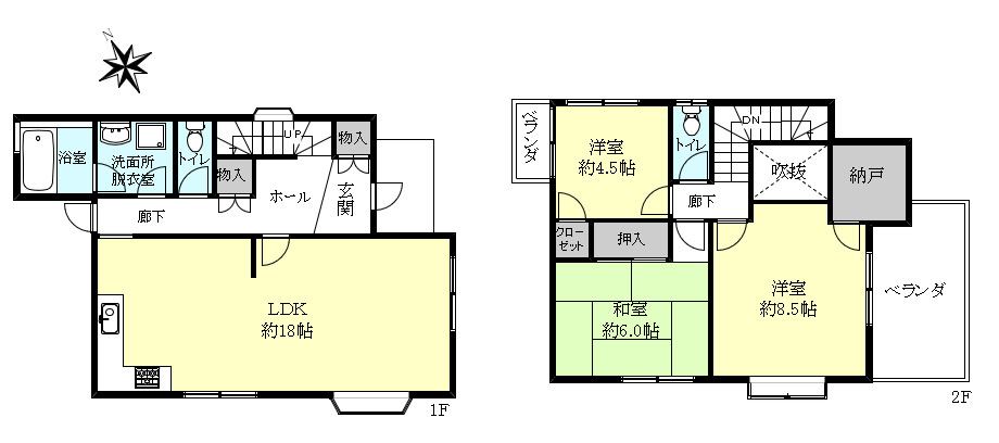 神戸市西区宮下1丁目戸建の間取り
