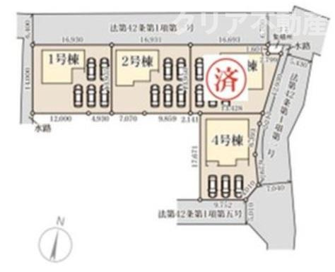 【区画図】 | 高崎市箕郷町生原第7　4号棟平屋♪