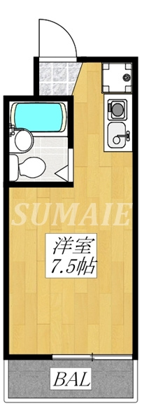 ハウスＳ赤羽の間取り|駅まで徒歩3分でとっても便利なお部屋です！