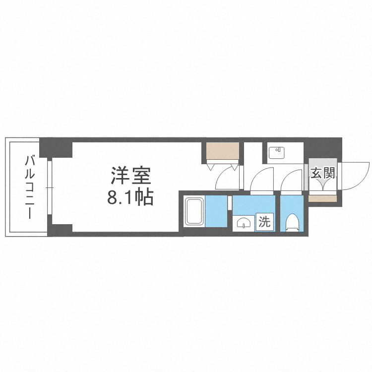 S-RESIDENCE阿波座WESTの間取り
