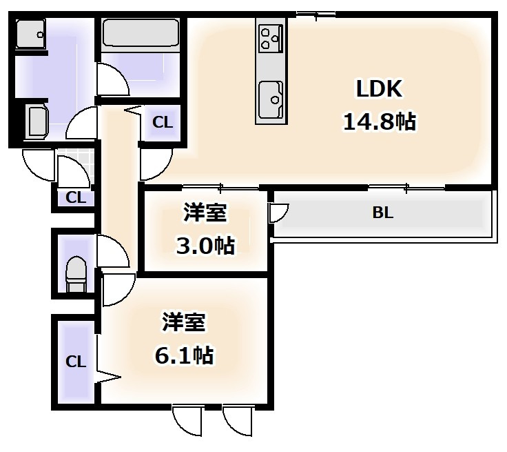 クラシスト苅田WESTの間取り