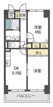 【間取り】 | ボヌールヴィラ中百舌鳥