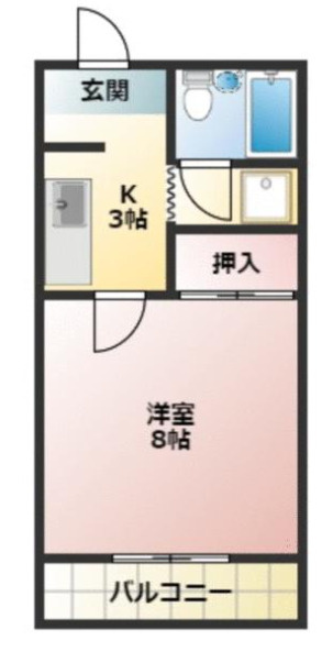 静岡県浜松市中央区1棟収益アパート「満室」の間取り