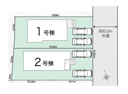 守谷市松ヶ丘5丁目1期　新築戸建　1号棟の区画図