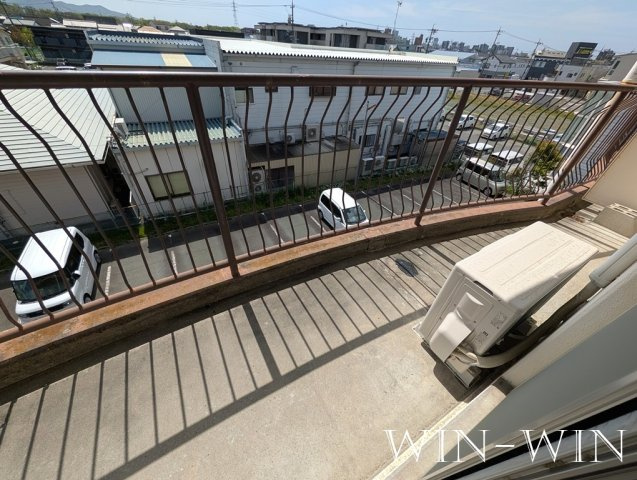 境田マンションのバルコニー
