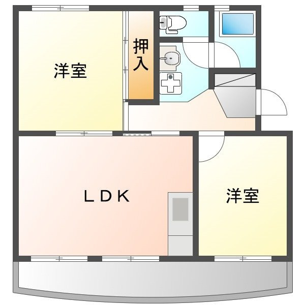境田マンションの間取り