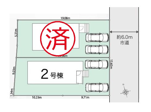 守谷市松ヶ丘5丁目1期　新築戸建　2号棟の区画図
