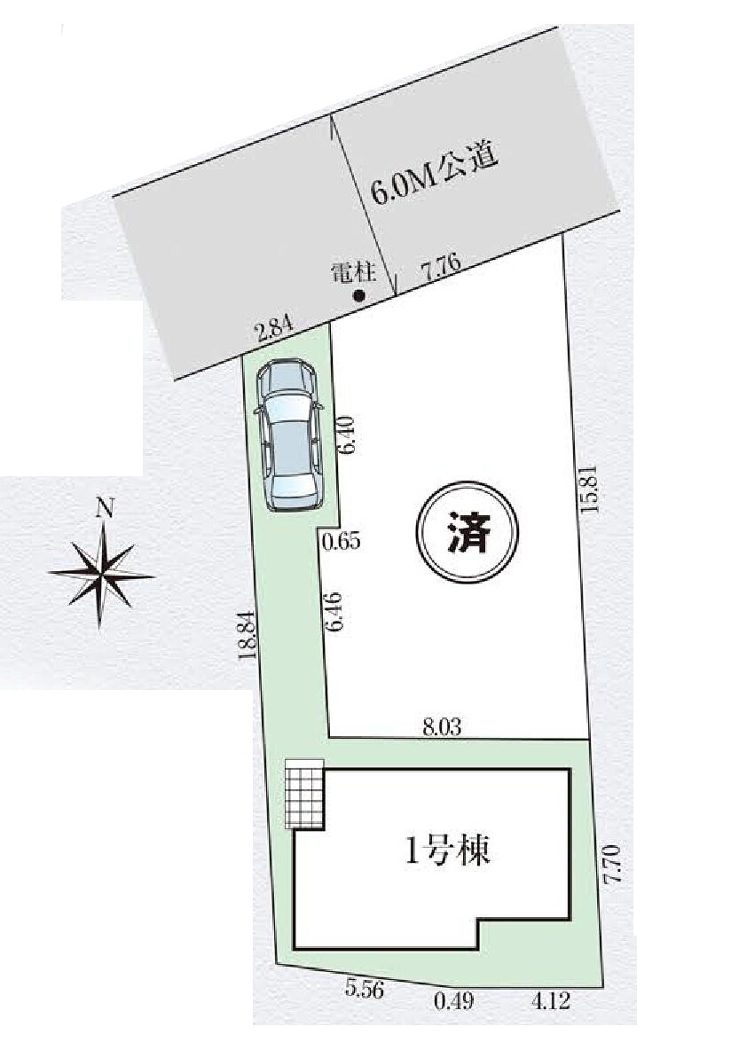 京王線 布田駅 11分 新築戸建 調布市染地2丁目の区画図