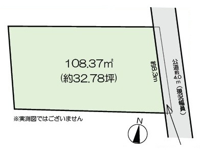坂戸市泉町売地の土地図