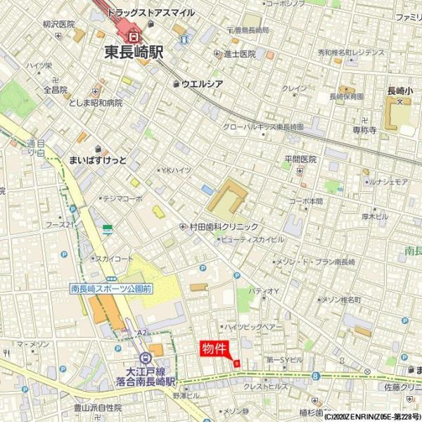 ロータス南長崎の地図