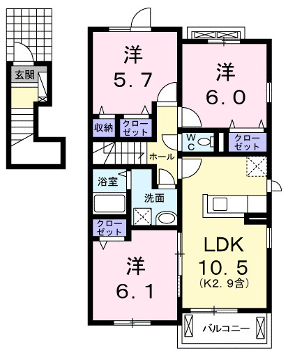 【間取り】 | グランボナールⅣ