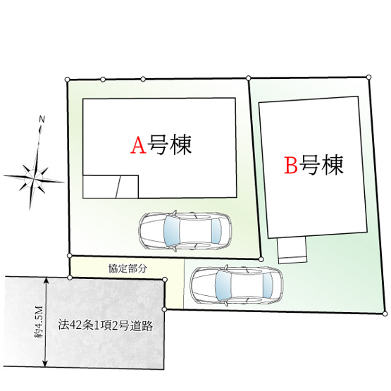 【区画図】 | ご家族様のプライベート空間が確保できる素敵な間取りです。また敷地ゆったりですので、おうち時間を楽しむのにもぴったりですね♪