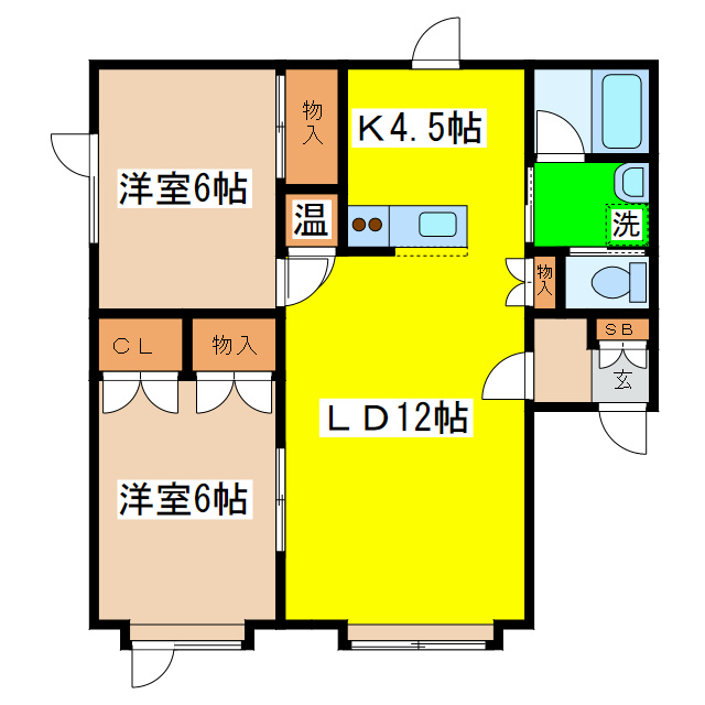 ハイツフランボワーズの間取り