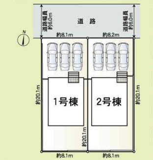 【区画図】 | 岐阜市日野南新築戸建全2棟！日野小学校まで徒歩12分！最寄りのバス停徒歩4分！インナーバルコニー！ | 岐阜市日野南新築戸建全2棟！日野小学校まで徒歩12分！最寄りのバス停徒歩4分！インナーバルコニーのあるお家