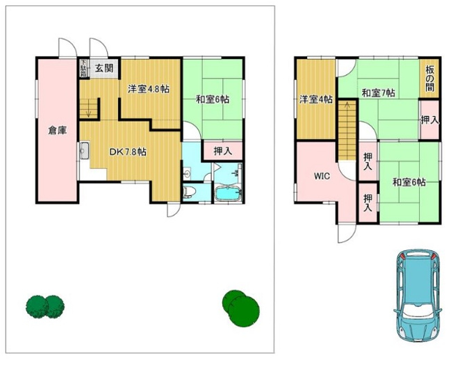 【間取り】 | 塩屋台２丁目　中古戸建