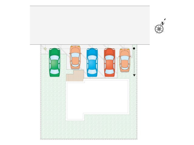 【みどり市笠懸町阿左美10区画　8号棟　配置図】