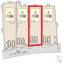 【区画図】 | Livele Garden.S　第1栃木都賀町平川　3号棟 | 【全4棟】各棟の詳細はお気軽にお問い合わせください☆