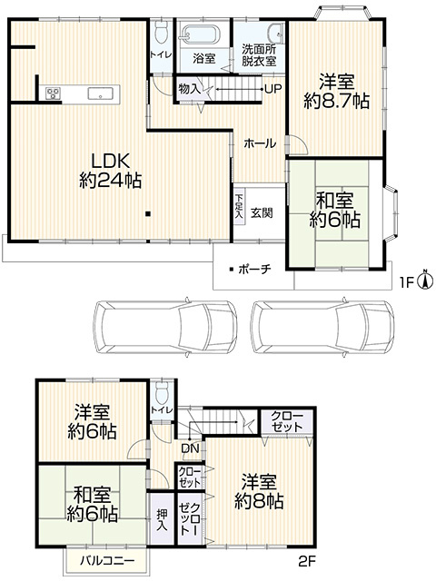 リフォーム中古戸建　岐阜市又丸　平成7年築の間取り