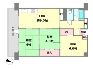 魚崎コーポの間取り