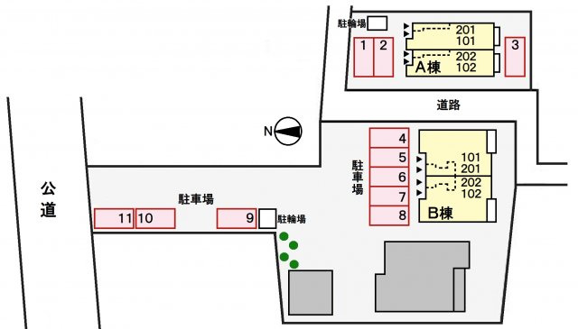 パークサイド Bの区画図
