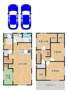 【間取り】 | 三田町　新築分譲住宅　全２区画