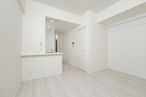 新品家具付きマンション美野島18(KaGood福岡)の居間・リビング|サイト内間取りは反転になります（※現状優先）