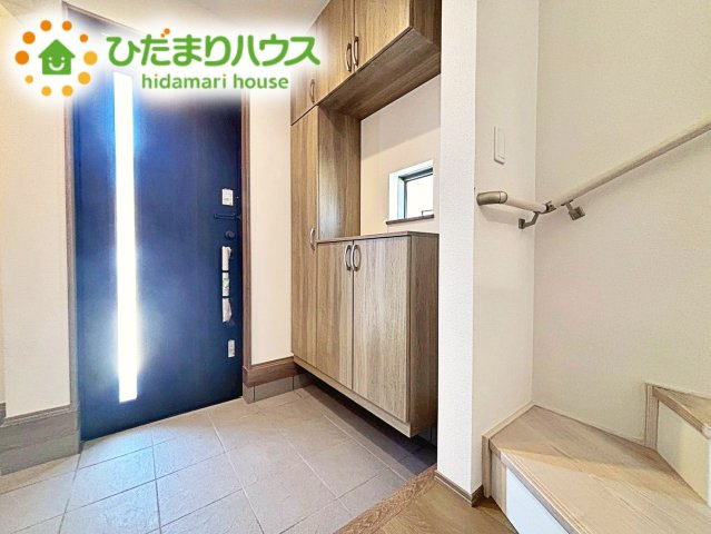 【玄関】 | 水戸市堀町2086番　新築戸建　A号棟 | 大容量のシューズクローゼットをご用意いたしました。お家の顔とも言える玄関は上手に収納してキレイを保ちたいですね♪