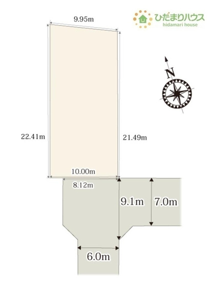 【区画図】 | ⽜久市⽥宮町第1期　新築戸建 | 車の出入りもラクラクな前面道路幅6ｍ！