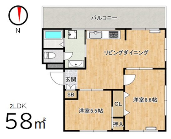 グリーンヒル山本通の間取り