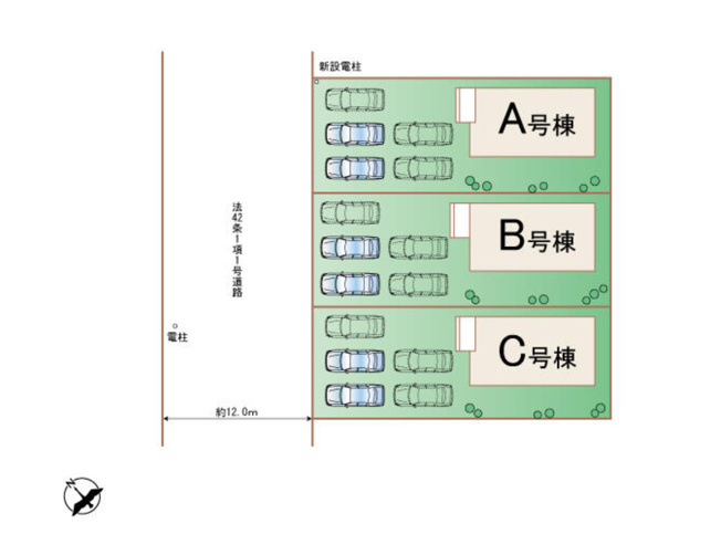【区画図】 | 前橋市広瀬町　C号棟