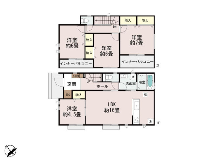 【間取り】 | 前橋市広瀬町　C号棟