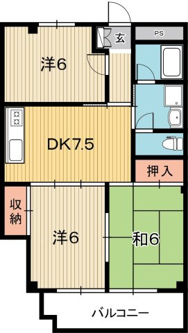 山陽ハイツの間取り