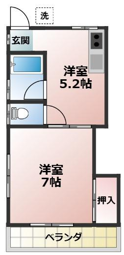 さくらハイツの間取り|※反転タイプ