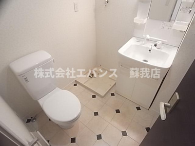 【洗面所】 | コスモス千葉寺 | コンパクトで使いやすい洗面所