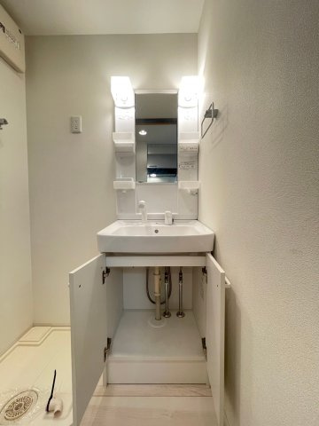 FAIR世田谷桜の独立洗面台|独立洗面台、小物を置くことができて便利です