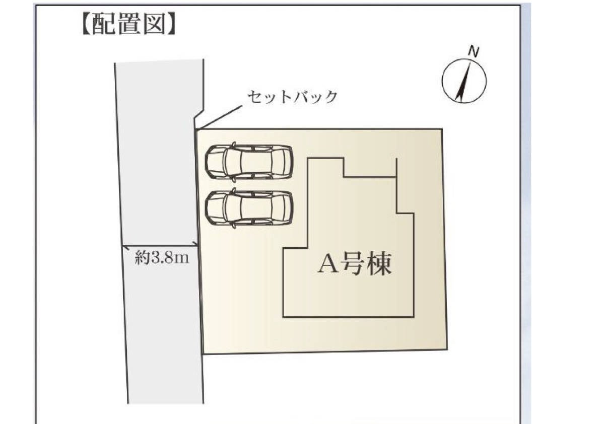 さちが丘新築戸建　並列２台駐車可能　南万騎が原駅徒歩約10分の区画図