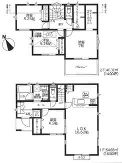 【間取り】 | 緑区上九沢  1号棟 12期 | 4LDK　都市ガス　網戸標準仕様　シャッター5箇所付　玄関ドアFamiLock　屋根洋瓦葺き　食洗器・浄水器　浴室乾燥機+窓・浴室TV　屋根裏収納　全居室収納（WIC1箇所）　SIC　LDL16.6帖