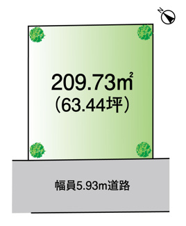 【土地図】 | 緑区越智町　売地　JR外房線「誉田駅」 | 60坪以上の整形地！2世帯住宅や平屋の建築に最適です。