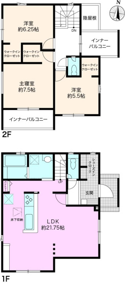 【間取り】 | 南国市緑ケ丘３丁目/残り３区画 | ３号棟