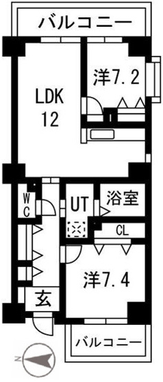 【間取り】 | アクティ目黒駅前１号棟