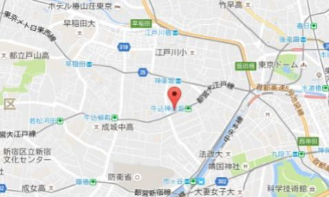 パークウェル神楽坂弐番館の地図|パークウェル神楽坂弐番館