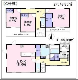 【間取り】 | 四街道市栗山　新築戸建 | ご入居後の生活イメージを具体的に感じていただけるよう、親身にご案内いたします。
