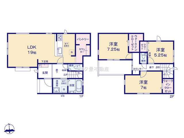 《仲介手数料無料》ふじみ野市亀久保1777-39新築一戸建てグラファーレの間取り