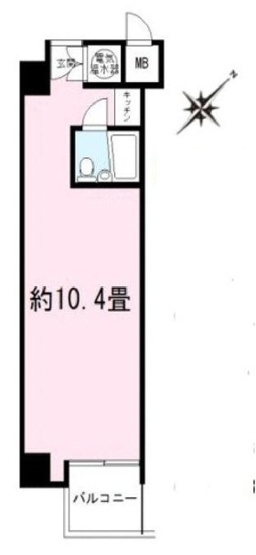 【間取り】 | クレール東池袋 | 南東向きのお部屋なので、陽当たり・通風良好です！
