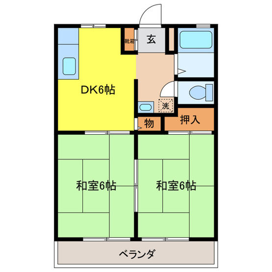 【間取り】 | 斉藤ハイツB